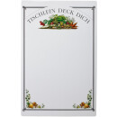 Motiv Magnetpinnwand Tischlein Deck Dich 60x40 cm inkl. 8 Magnete