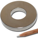 Neodymium ring magnets Ø70xØ30x10 NdFeB N42 - pull force 65 kg -