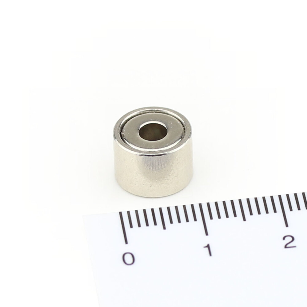 Neodym Flachgreifer 10x7 mm mit Innengewinde M3