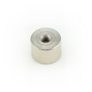 Neodymium flat pot magnets  10 x 7 mm, with internal thread - 1,8 kg / 18 N