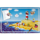 Motiv Magnetpinnwand Urlaub / Strand 60x40 cm inkl. 8...