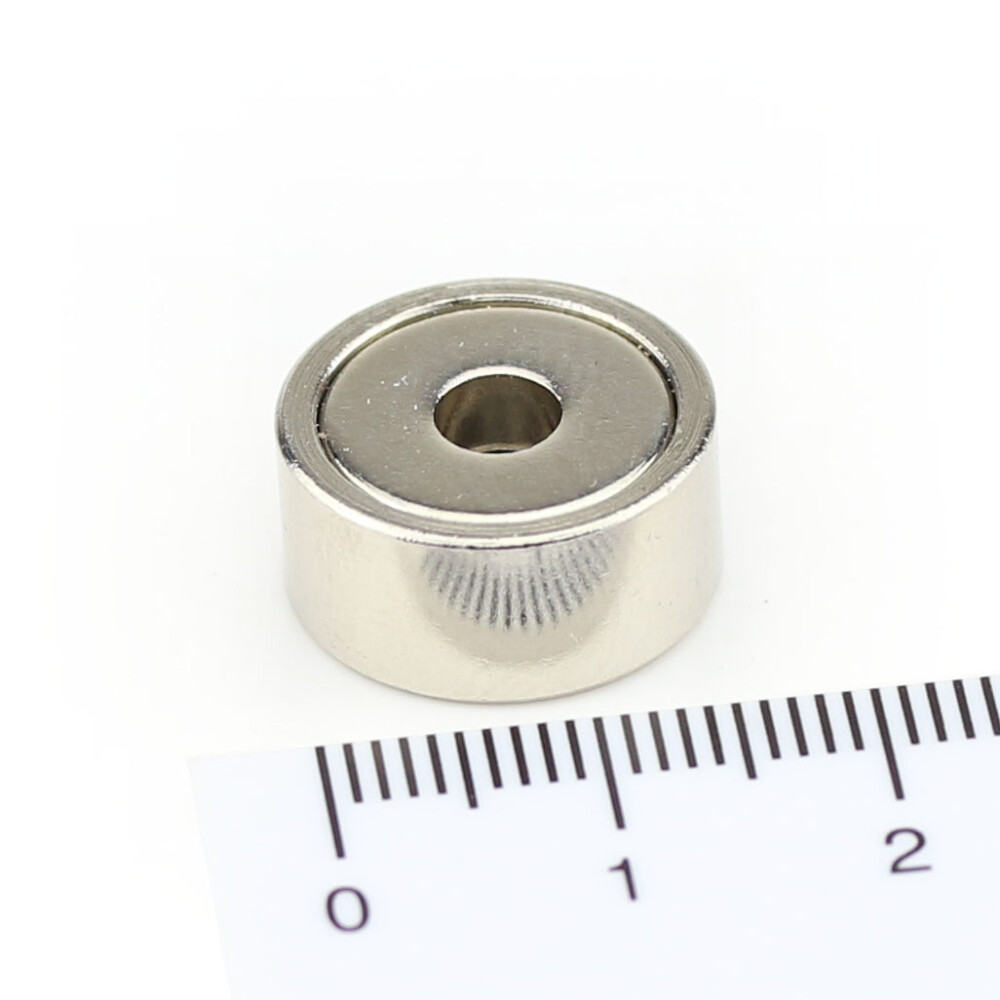 Neodym Flachgreifer 16x7 mm mit Innengewinde M4