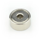 Neodymium flat pot magnets Ø 16 x 7 mm, with...