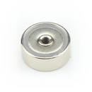 Neodymium flat pot magnets Ø 20 x 8 mm, with...