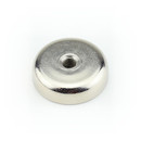 Neodymium flat pot magnets Ø 25 x 7 mm, with internal thread - 18 kg / 180 N