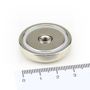 Neodymium flat pot magnets Ø 32 x 7 mm, with...