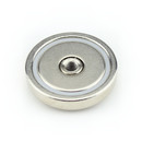 Neodymium flat pot magnets Ø 32 x 7 mm, with...