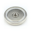 Neodymium flat pot magnets Ø 40 x 8 mm, with...