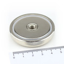 Neodymium flat pot magnets Ø 50 x 10 mm, with...
