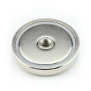 Neodymium flat pot magnets Ø 50 x 10 mm, with...