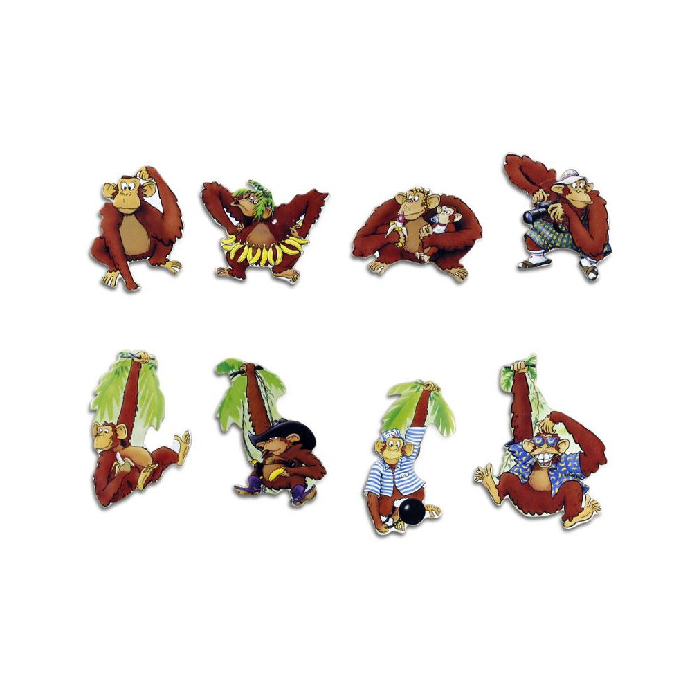 Pinboard Magnets Monkeys Set with 8 pcs.