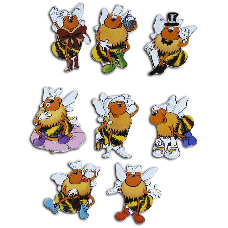 Pinboard Magnets Bees Set with 8 pcs.