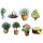 Pinboard Magnets "Flowerpots" Set with 8 pcs.