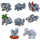Pinboard Magnets "Elephants" Set with 8 pcs.