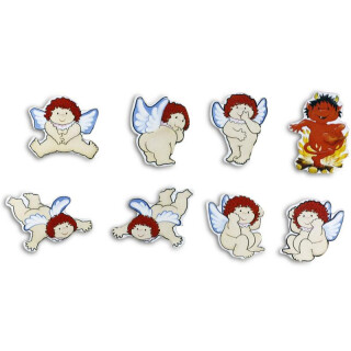 Pinboard Magnets "Angels & Devils" Set with 8 pcs.