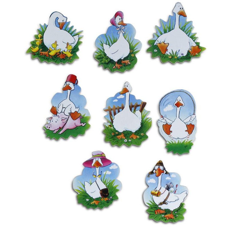 Pinboard Magnets Geese Set with 8 pcs.