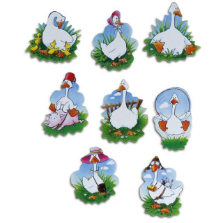 Pinboard Magnets "Geese" Set with 8 pcs.