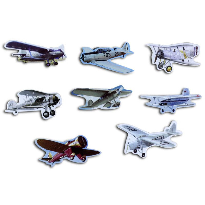 Pinnwandmagnete Historische Flugzeuge 8er Set Magnetpins
