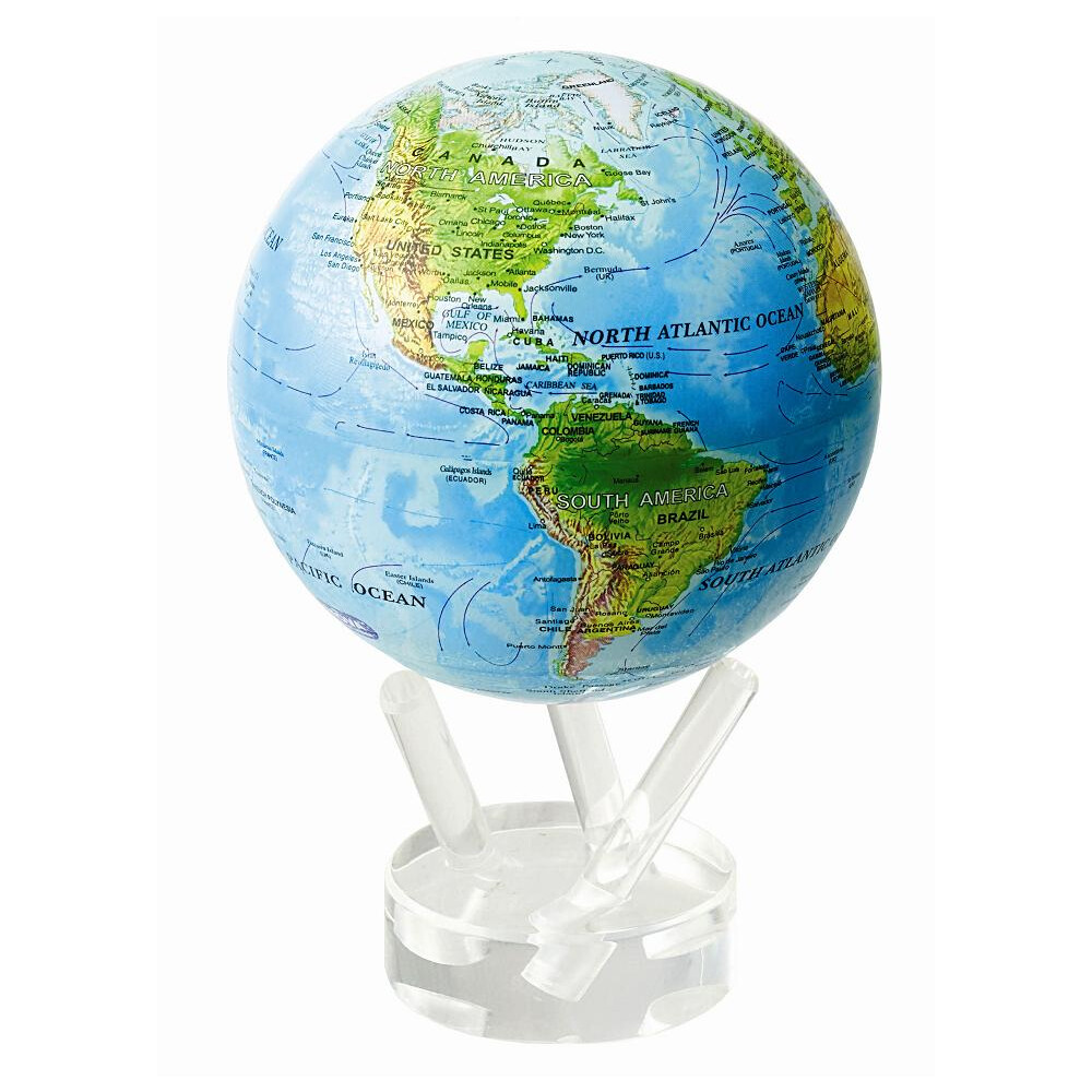 MOVA Globe Magic Floater Reflief Map silently rotating Globe