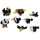 Pinboard Magnet "Crows" Set with 8 pcs.
