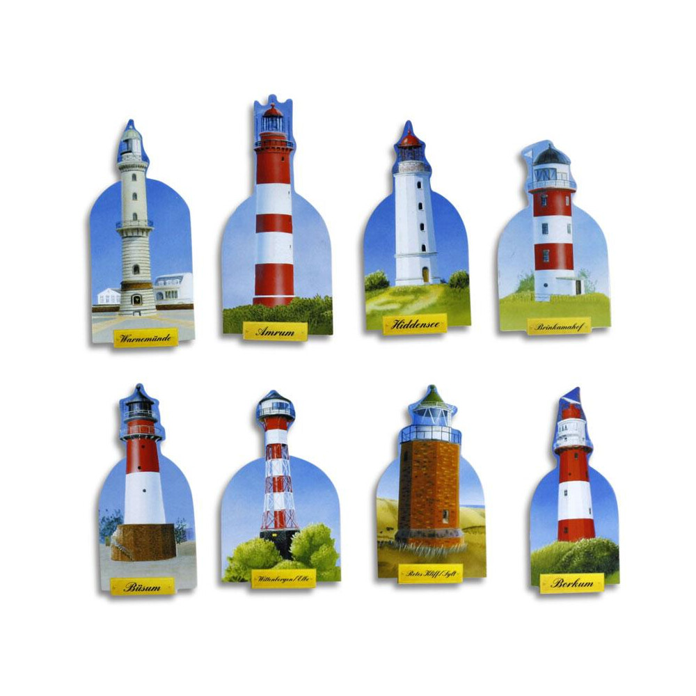 Pinboard Magnets Lighthouses Set with 8 pcs.