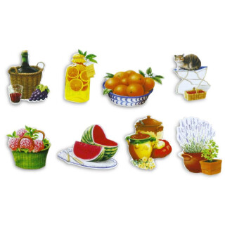 Pinboard Magnets "Mediterranean Decoration" Set with 8 pcs.