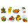 Pinboard Magnets "Mediterranean Decoration" Set with 8 pcs.