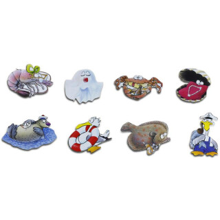 Pinboard Magnets "Marine Creatures" Set with 8 pcs.