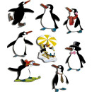 Motiv Magnetpinnwand Pinguin Eisparty 60x40 cm inkl. 8...