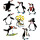 Motiv Magnetpinnwand Pinguin Eisparty 60x40 cm inkl. 8 Magnete