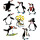 Magnetic pinboard Penguin Iceparty 60x40 cm incl. 8 magnets