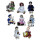 Pinboard Magnets "Nostalgic Dolls" Set with 8 pcs.