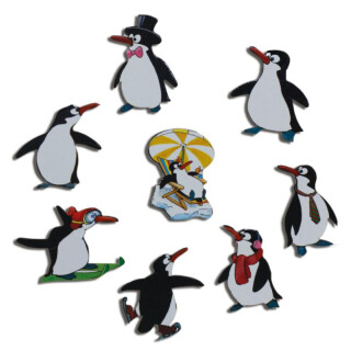 Pinnwandmagnete "Pinguine" 8er Set Magnetpins