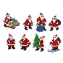 Pinboard Magnets "Santa Clauses, red" Set with...