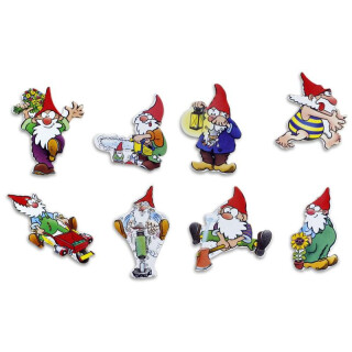 Pinnwandmagnete "Zwerge" 8er Set Magnetpins