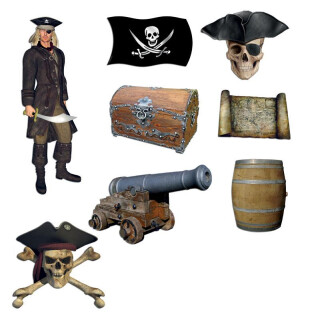 Pinboard Magnets "Ghost Ship Pirates" Set with 8 pcs.