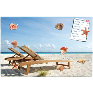 Magnetic pinboard Beach 60x40 cm incl. 8 magnets