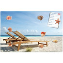 Magnetic pinboard Beach 60x40 cm incl. 8 magnets