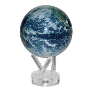 MOVA Globe Magic Floater Satellite View with clouds silently rotating Globe