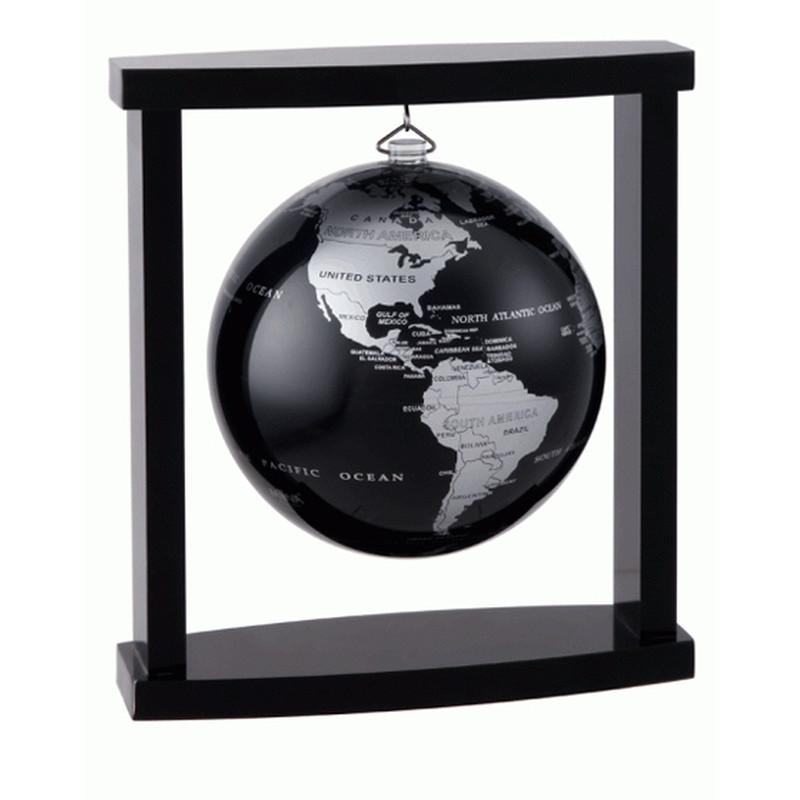 MOVA Globe Magic Floater Silver Black silently rotating hanging Globe