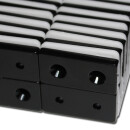 Neodymium magnets 40x20x5 with 2x counterbore South Epoxy black 4,2 mm N40 - pull force 14 kg