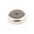 Neodymium flat pot magnets Ø 16 x 4,5 mm, N42 with counterbore - 6 kg / 60 N