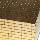 Neodymium Magnets 5x5x5 NdFeB N35 Gold - pull force 1,3 kg