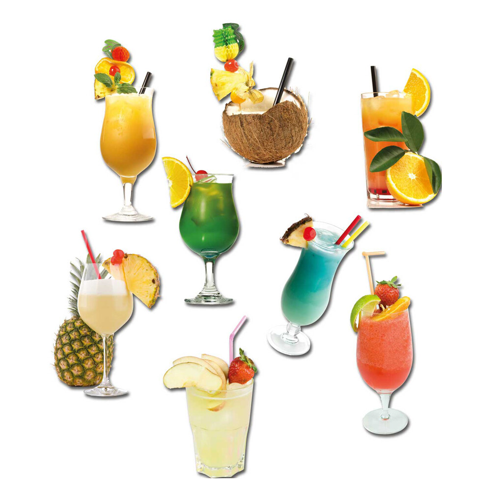 Pinnwandmagnete Karibische Cocktails 8er Set Magnetpins