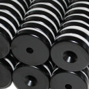 Neodymium magnets 32x5,5x7 with counterbore South black Epoxy - pull force 16 kg -