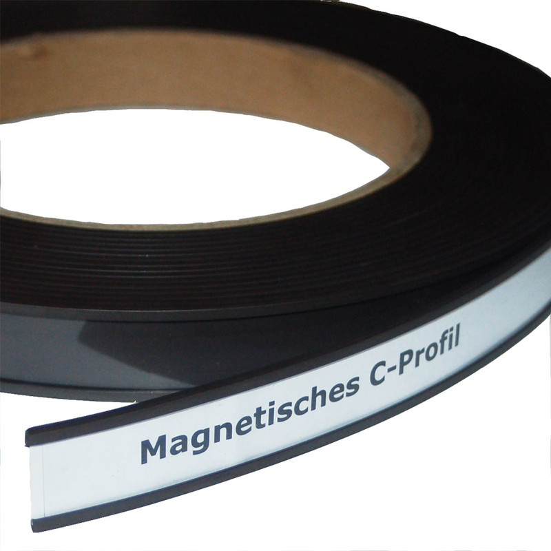 Magnet C-Profil Magnetische Etikettenhalter für Labels/Etiketten 40mm Meterware 
