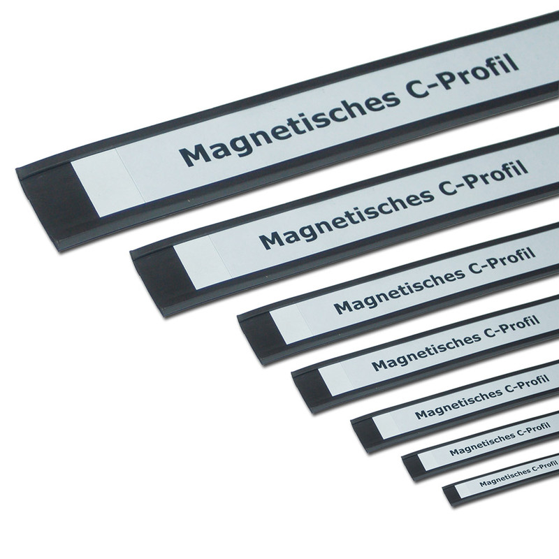 C Profil inkl Etiketten 25mm Breite Magnetische Etikettenleiste 1 Meter 