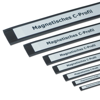 Magnetische C-Profile 40 mm x lfm. / Etikettenhalter Set