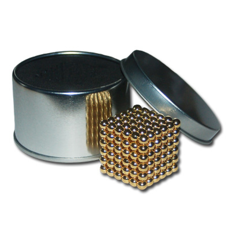 Magnet Cube - 216 Neodymium magnetic balls - Gold
