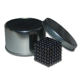 Neocube Set mit 216 Neodym Magnetkugeln BlackNickel in Metalldose